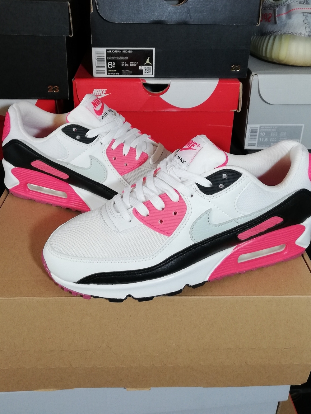 NIKE AIR MAX 90S "INFRARED" WOMEN'S US SIZE 8.5 BRAND NEW IN BOX - Picture 2 of 15